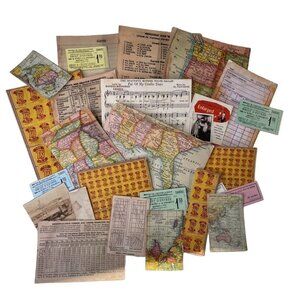 Junk Journal Vintage Ephemera Scrapbooking Craft Embellishments Paper 26 Pcs mq